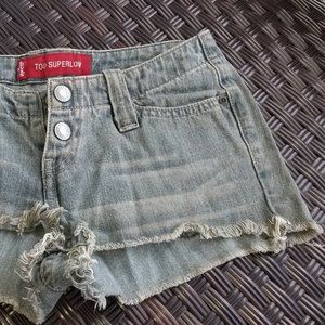 Levi Too Superlow cut off jean shorts Size 1